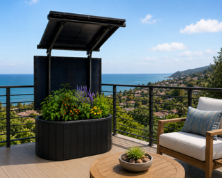 Solar Garden across three settings